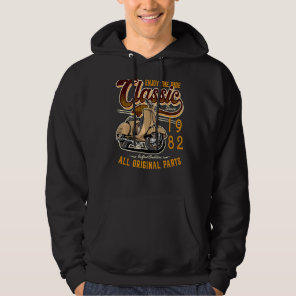 Motor Scooter Classic Moped Rider Birthday 1982   Hoodie