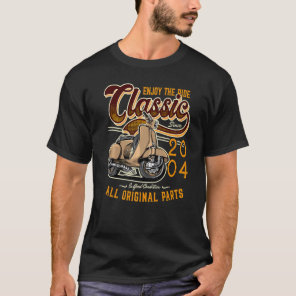 Motor Scooter Classic Moped Rider Birthday 2004 T-Shirt