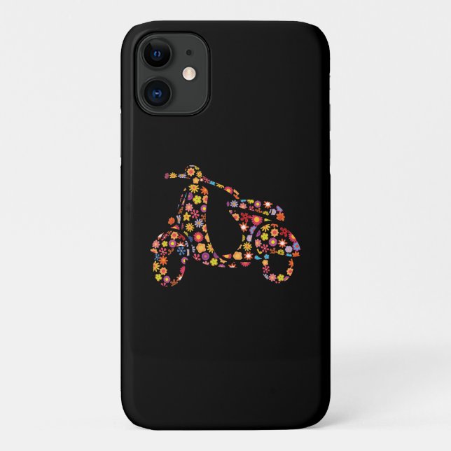 Motor Scooter Flower Pattern Case-Mate iPhone Case (Back)