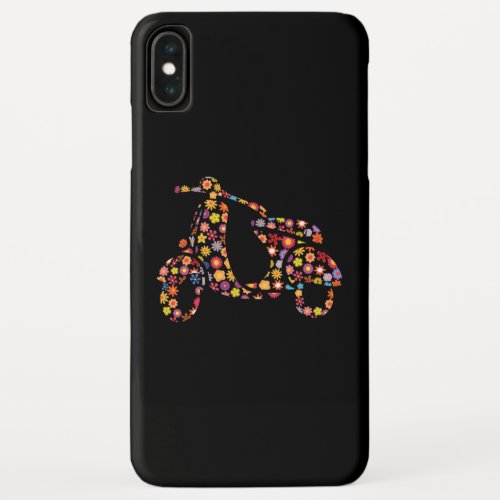 Motor Scooter Flower Pattern iPhone XS Max Case