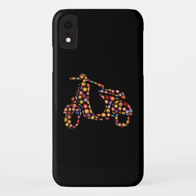 Motor Scooter Flower Pattern Case-Mate iPhone Case (Back)