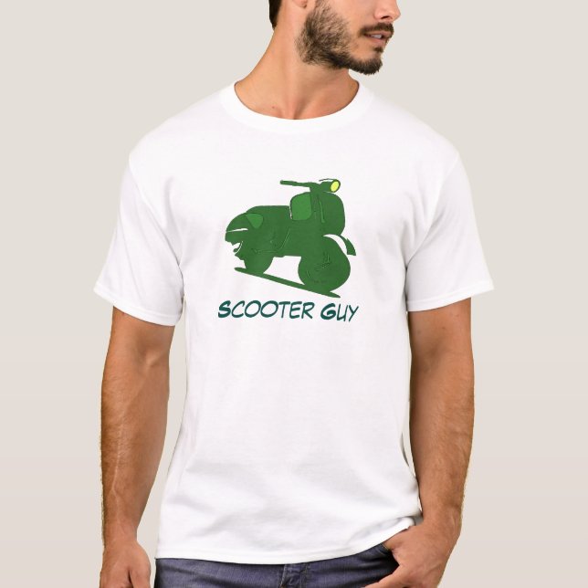 Motor Scooter Green T-Shirt (Front)