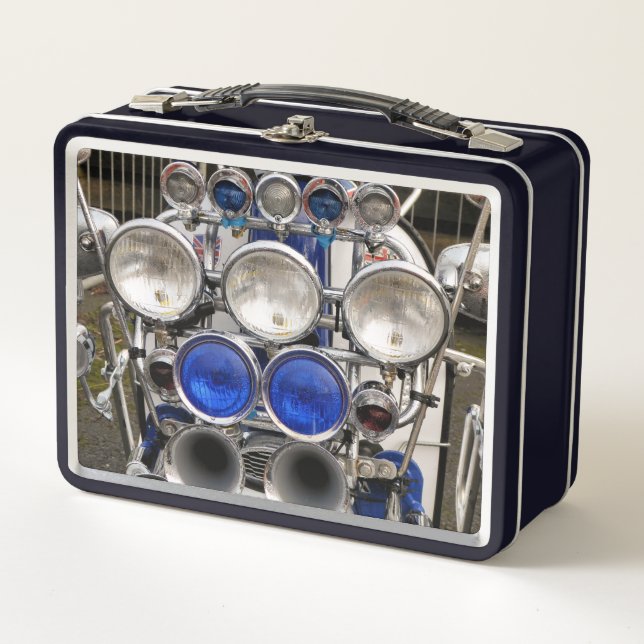 MOTOR SCOOTER METAL LUNCH BOX (Front)
