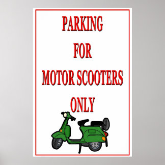 Motor Scooter PArking Poster