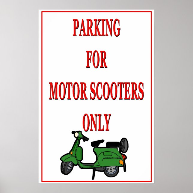 Motor Scooter PArking Poster (Front)