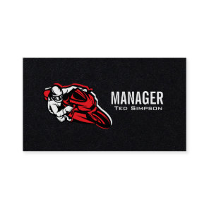Motor Sports Motorcycle Racing Team Manager Business Card