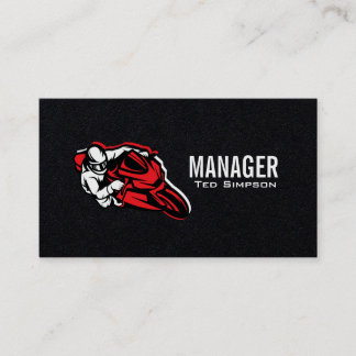 Motor Sports Motorcycle Racing Team Manager Business Card