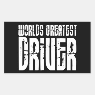 Motor Sports Racing Drivers Worlds Greatest Driver Rectangular Sticker