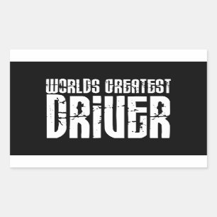 Motor Sports Racing Drivers Worlds Greatest Driver Rectangular Sticker
