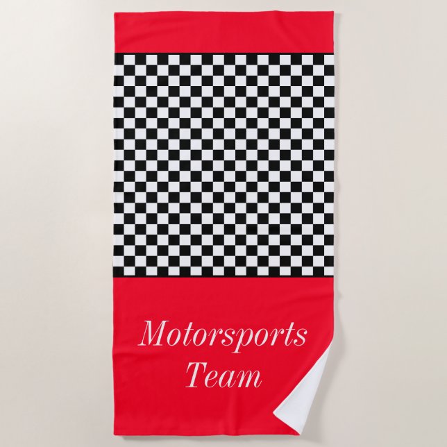 Motor Sports Team  Beach Towel (Front)