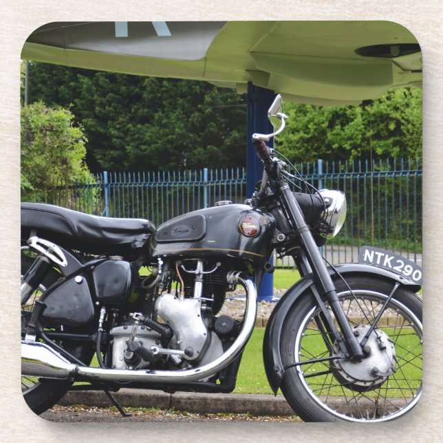 Motorbike And Spitfire Drink Coaster (Front)