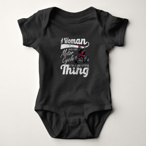 Motorbike Biker Chopper Baby Bodysuit