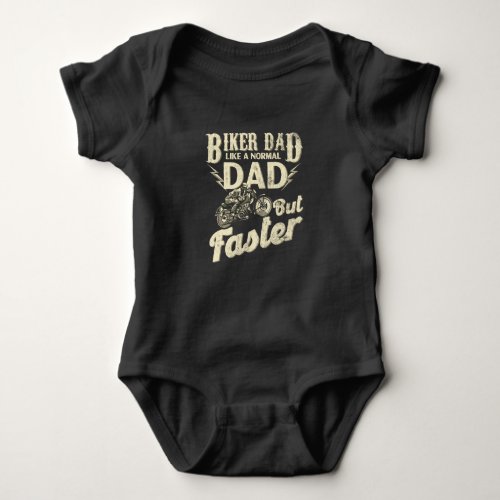 Motorbike Biker Chopper Baby Bodysuit