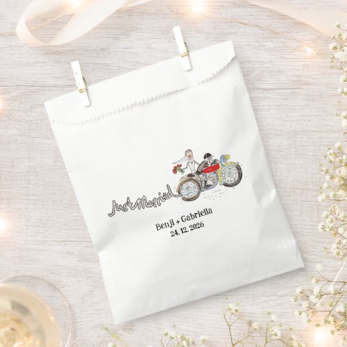 Motorbike Bride and Groom Wedding Favor Bag