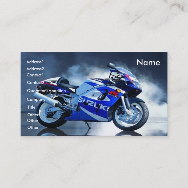 Motorbike Business Card (Front)