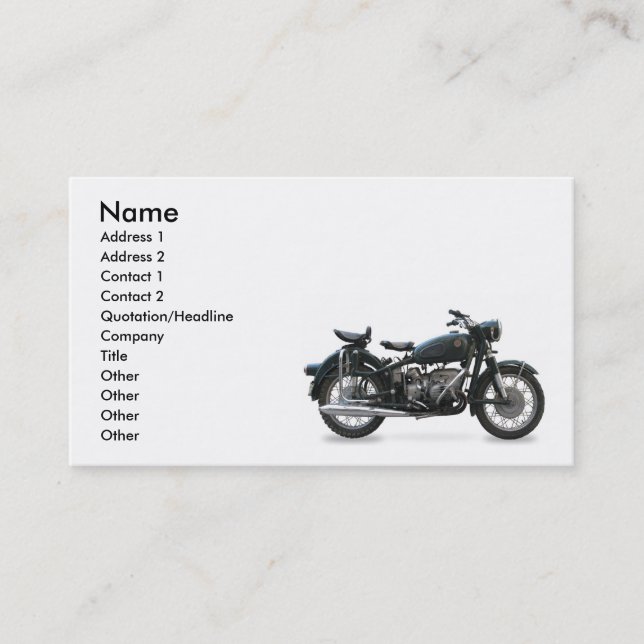Motorbike Business Card (Front)