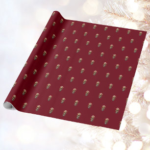 Motorbike Christmas Elf Wrapping Paper