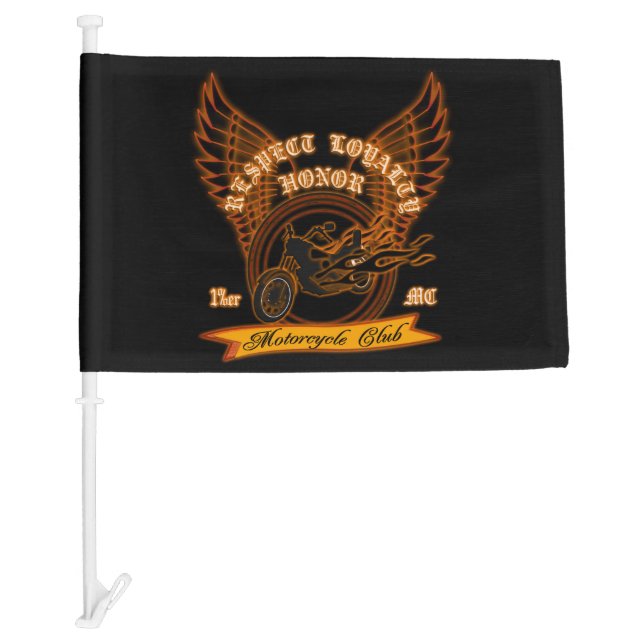 Motorbike Club Car Flag (Front)