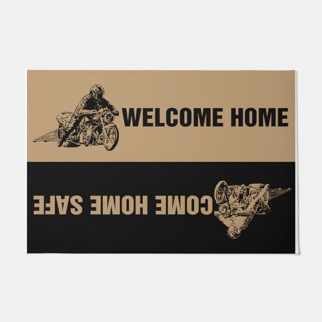Motorbike doormat, Speed Lover Home Decor Doormat (Front)