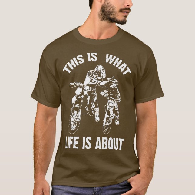 Motorbike Father and sons motocross biker T-Shirt (Front)