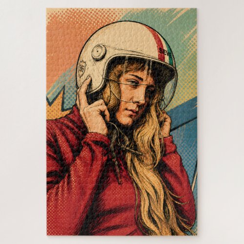 Motorbike Girl  Jigsaw Puzzle