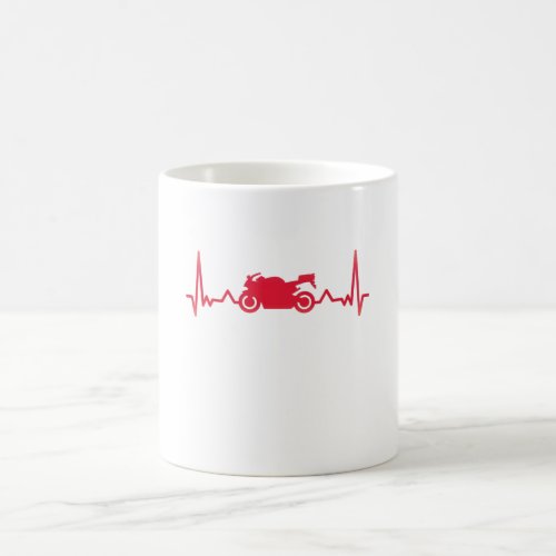 Motorbike Heartbeat Biking Xmas Gift for Biker Coffee Mug