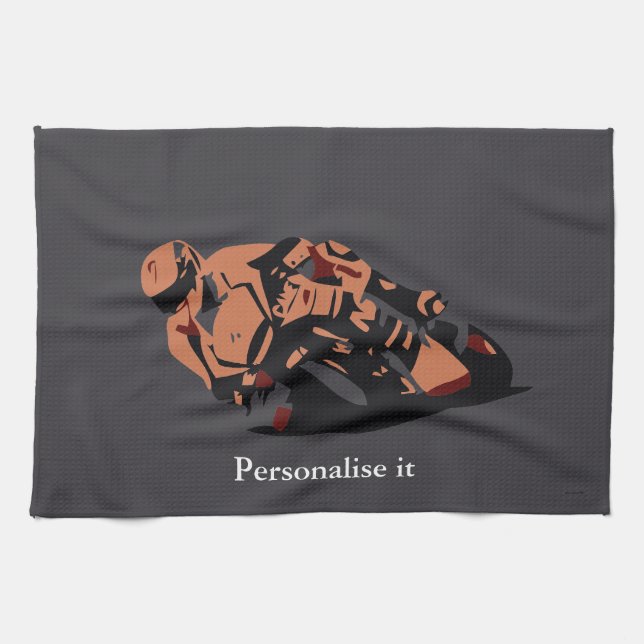 Motorbike Kitchen Towel (Horizontal)
