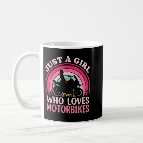 Motorbike Lover Vintage Just A Girl Who Loves Moto Coffee Mug
