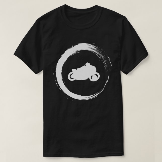 Motorbike motorcycle biker bike riding streets fre T-Shirt (Design Front)