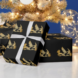 Motorbike motorcycle biker goldwing style wrapping paper