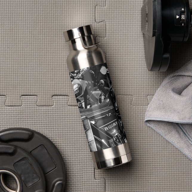 Motorbike Motorcycle Biker Rider Motorbike Water Bottle (Gym)