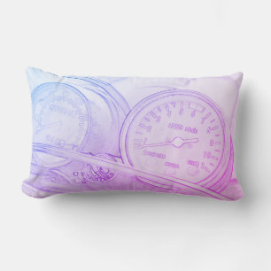 Motorbike Motorcycle Speedometer Sketch Cushion