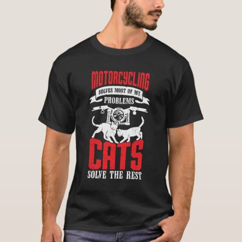 Motorbike Motorcycling Cat Lover Biker Gift T_Shirt