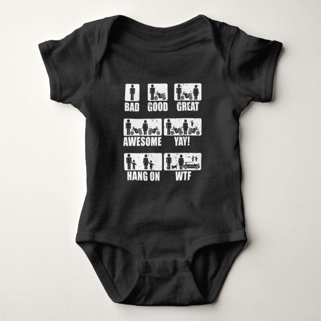Motorbike Passion Married Couples Biker Humor Baby Bodysuit (Front)