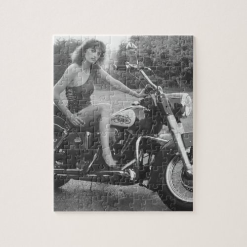 Motorbike Pinup Girl Jigsaw Puzzle