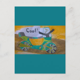 motorbike postcard