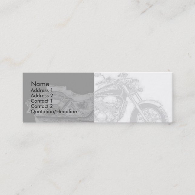 Motorbike Profile Card (Front)