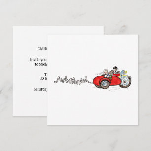 Motorbike & Sidecar Wedding Evening Invitation