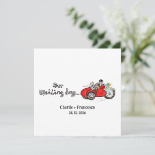 Motorbike & Sidecar Wedding Invitation