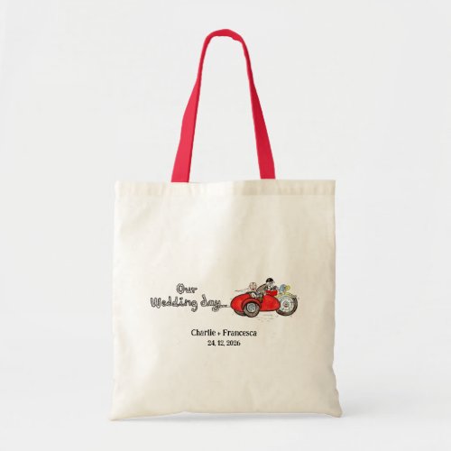 Motorbike & Sidecar Wedding Tote Bag