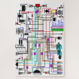 Motorbike Wiring Diagram Jigsaw Puzzle | Zazzle