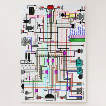 Motorbike Wiring Diagram Jigsaw Puzzle | Zazzle