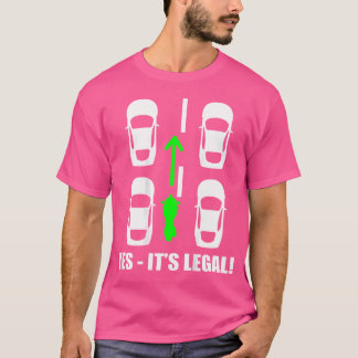 Motorbike Yes It'S Legal - Printed On Back T-Shirt