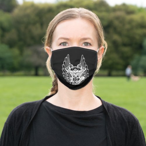 Motorbiker sign adult cloth face mask