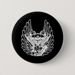 Motorbiker sign button
