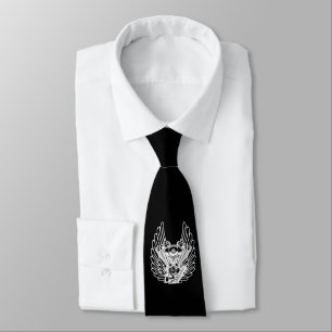 Motorbiker sign neck tie