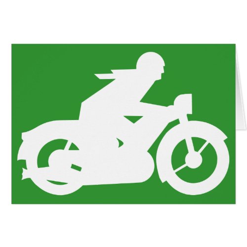 Motorbiker Silhouette Sign Card