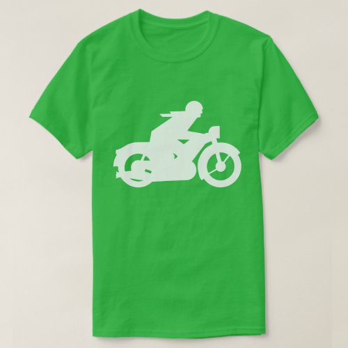 Motorbiker Silhouette Sign T_Shirt