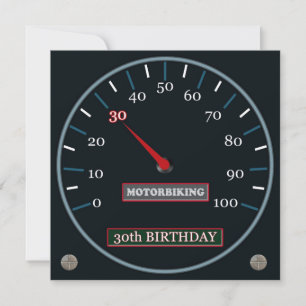 Motorbiking 30th Birthday Invitation