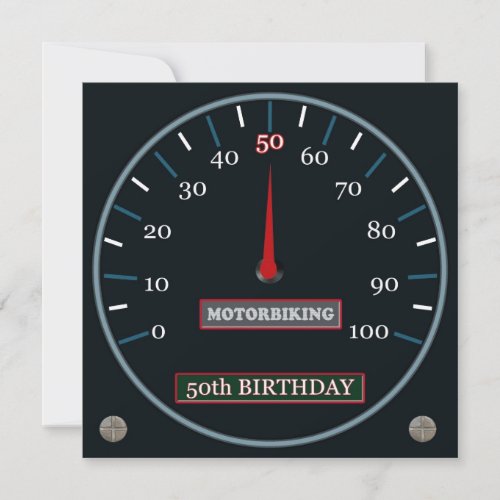 Motorbiking 50th Birthday Invitation